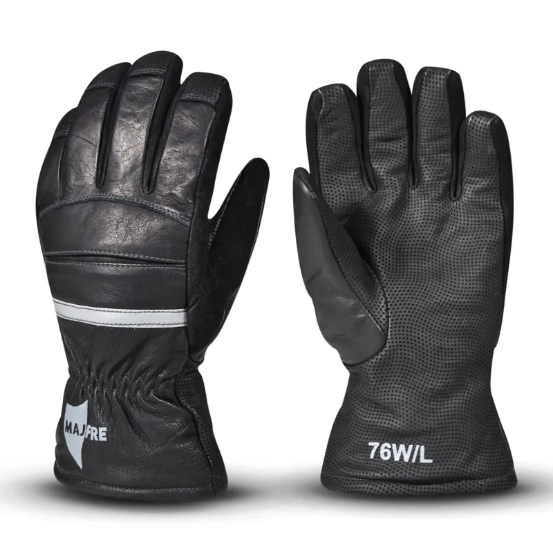 Majestic Safety MFA72 Structural Firefighting Kangaroo Leather Gloves- Gauntlet