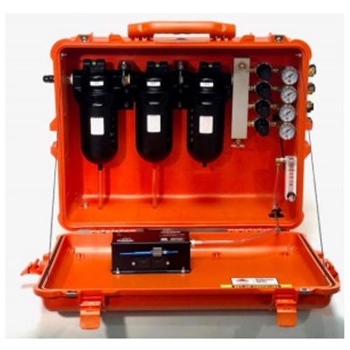 Air Systems® Intrinsically Safe 100 CFM Breather-Box® With CO 02 Monitor 4 Regulators 123 CFM Flow Capacity 4 Couplings B100CO4RIS